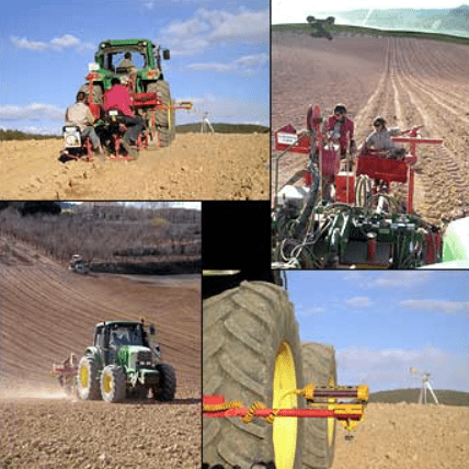 Imatge del servei de Plantació amb Làser de Cal Vicari